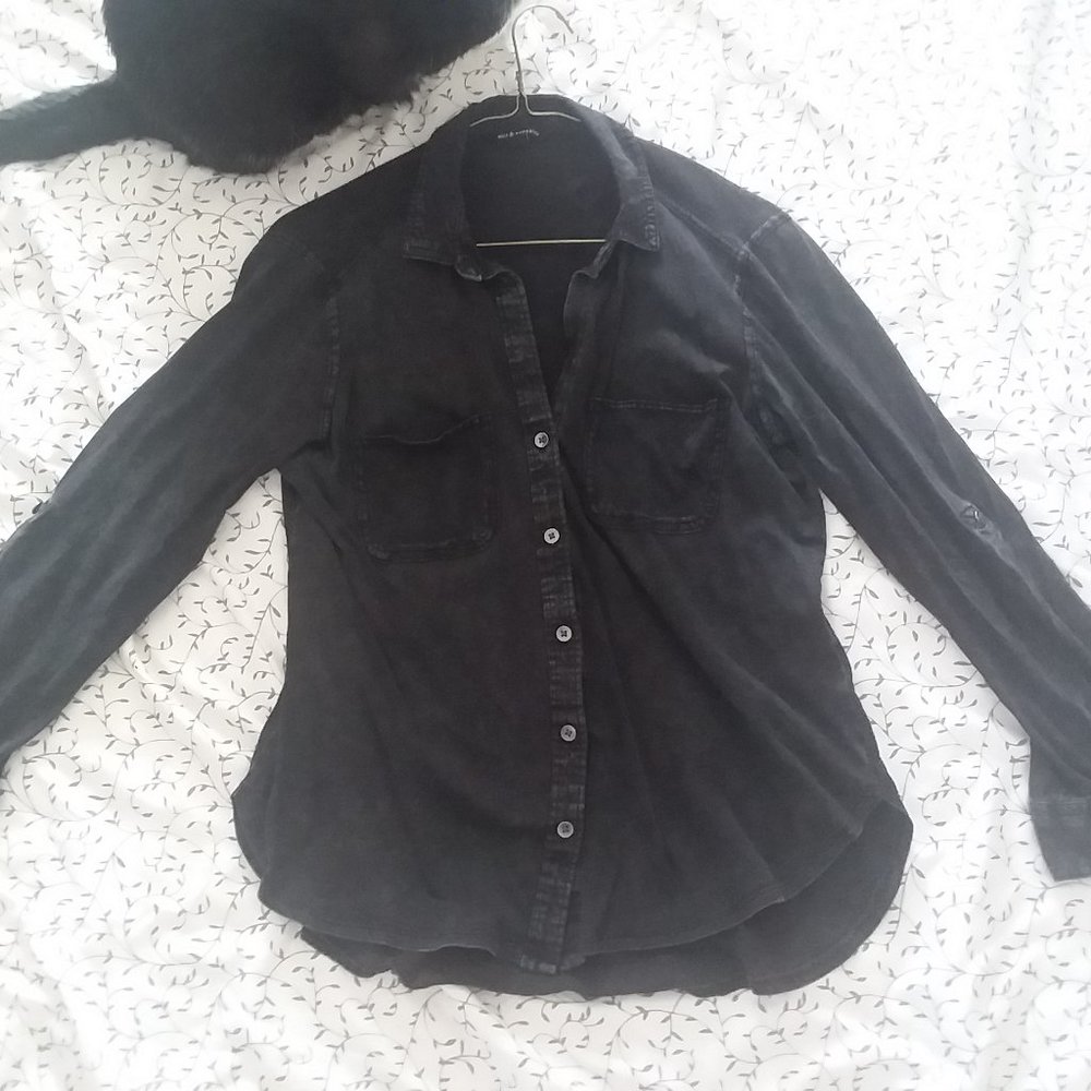 Long Sleeve Cotton Button-up Shirt